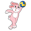 Rabbit Handball Player Handball