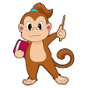 Monkey Teacher Pointing Stick School