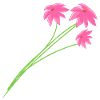 Three Pink Flowers Symbol