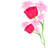 Pink Flowers Pattern Plant Symbol