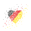 Deutschlandfahne Herzschlag Deutschlandfan