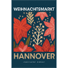 Weihnachtsmarkt Hannover Poster Germany 1960