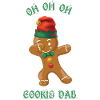 Dancing gingerbread man making a Dab