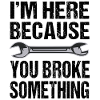 DIY mechanic saying wrench