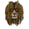 Lion with Dreadlocks Rasta Jamaica