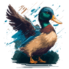 Duck with wings