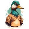 Funny Duck in Shirt