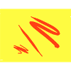 Abstraction rouge-jaune