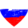 Russia Heart Flag
