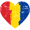 Romania Heart Flag