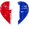 France Heart Flag