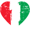 Italy Heart Flag