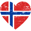 Norway Heart Flag