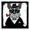funny mafiastyle dog french bulldog