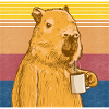Capybara mit Kaffee
