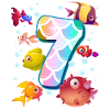7e anniversaire | Rainbow Fish Anniversaire |