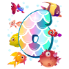 6e anniversaire | Rainbow Fish Anniversaire |