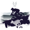 DH rider halftone wolfnavy