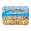 Dubrovnik Croatie Aquarelle Illustration
