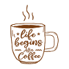 Life begins after coffee