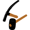 Rubber hammer and sledgehammer