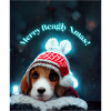 Cute Christmas Beagle at Christmas