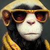 Affe mit Sonnenbrille