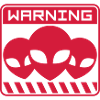 Shield Warning Alien Design