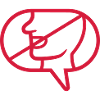 No Communicating Icon Speech Bubble
