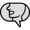 Communicate icon talk speech bubble