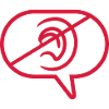 No Hear Symbol Speech Bubble