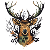Visage de cerf