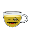 Teetrinker Teetasse lustig Teebeutel Tee