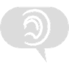 Perceive sounds Symbol speech bubble
