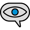 Eye Seeing Comic Speech Bubble