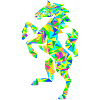 Pferd polygon bunt