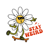 Stay Weird Sarcastic Chamomile Design