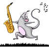 Saxophone Saxophonist "Saxophone Mouse"" Saxophone