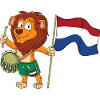 Lion with the Netherlands flag