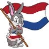 Lapin hollandais / Drapeau néerlandais