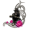 Lustiger Steampunk-Affe liest ein Buch