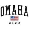 Motif Omaha, Nebraska USA avec drapeau
