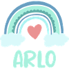 Arlo Name Rainbow Baby