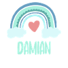 Damian Name Rainbow Baby