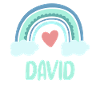 David Name Rainbow Baby