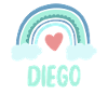 Diego Name Rainbow Baby