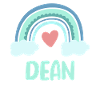 Dean Name Rainbow Baby