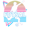 Joueur de futsal rétro
