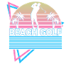 Golfeurs de plage rétro