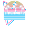 Beach Rugby Player Retro